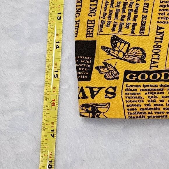 Eighty Eight women's yellow with black writing shirt size Large - Picture 8 of 11